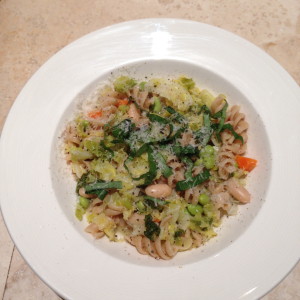 Savoy cabbage with pasta